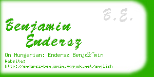 benjamin endersz business card